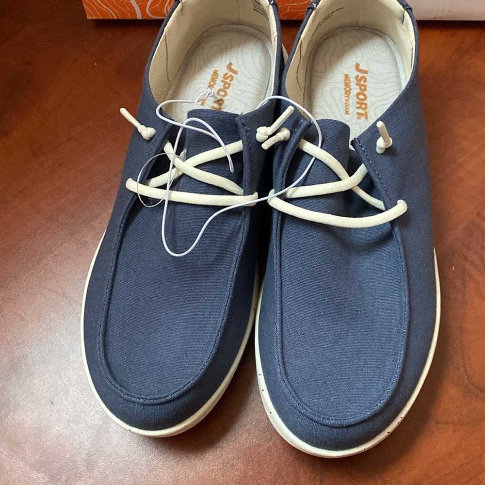 (CLEAR OUT PRICE!!!)Jsport  Women's Light Weight Slip-On Canvas Shoe (BLUE ) - Picture 5 of 7